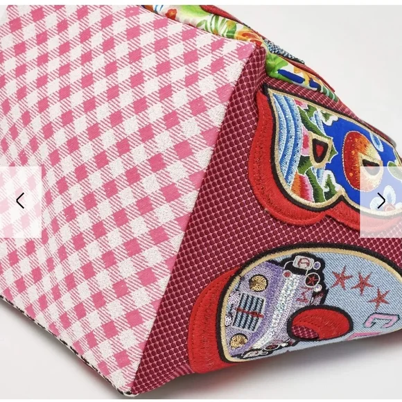 Christian Louboutin Caracaba Calfskin Embellished & Embroidered Tote - Picture 7 of 11